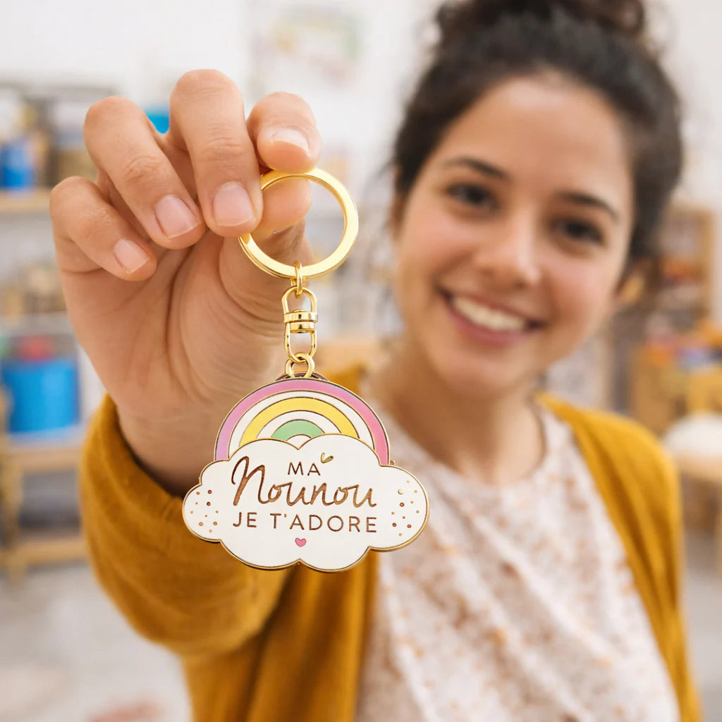 Porte clés "Ma Nounou je t'adore"