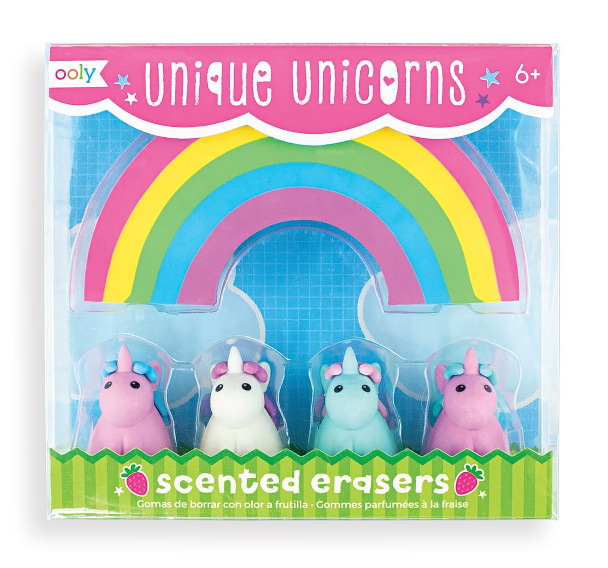 Gommes Licornes et Arc en ciel parfumées