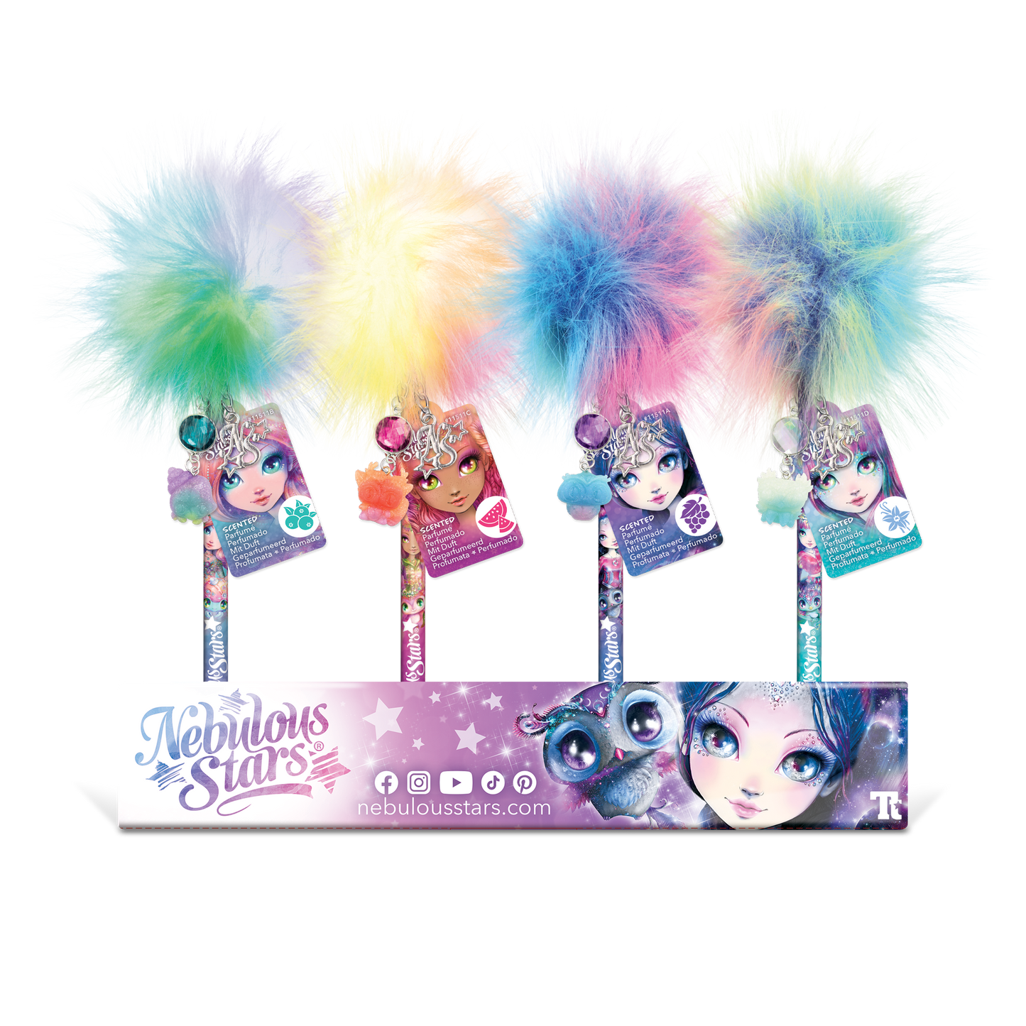 Stylos pompon à encre parfumée