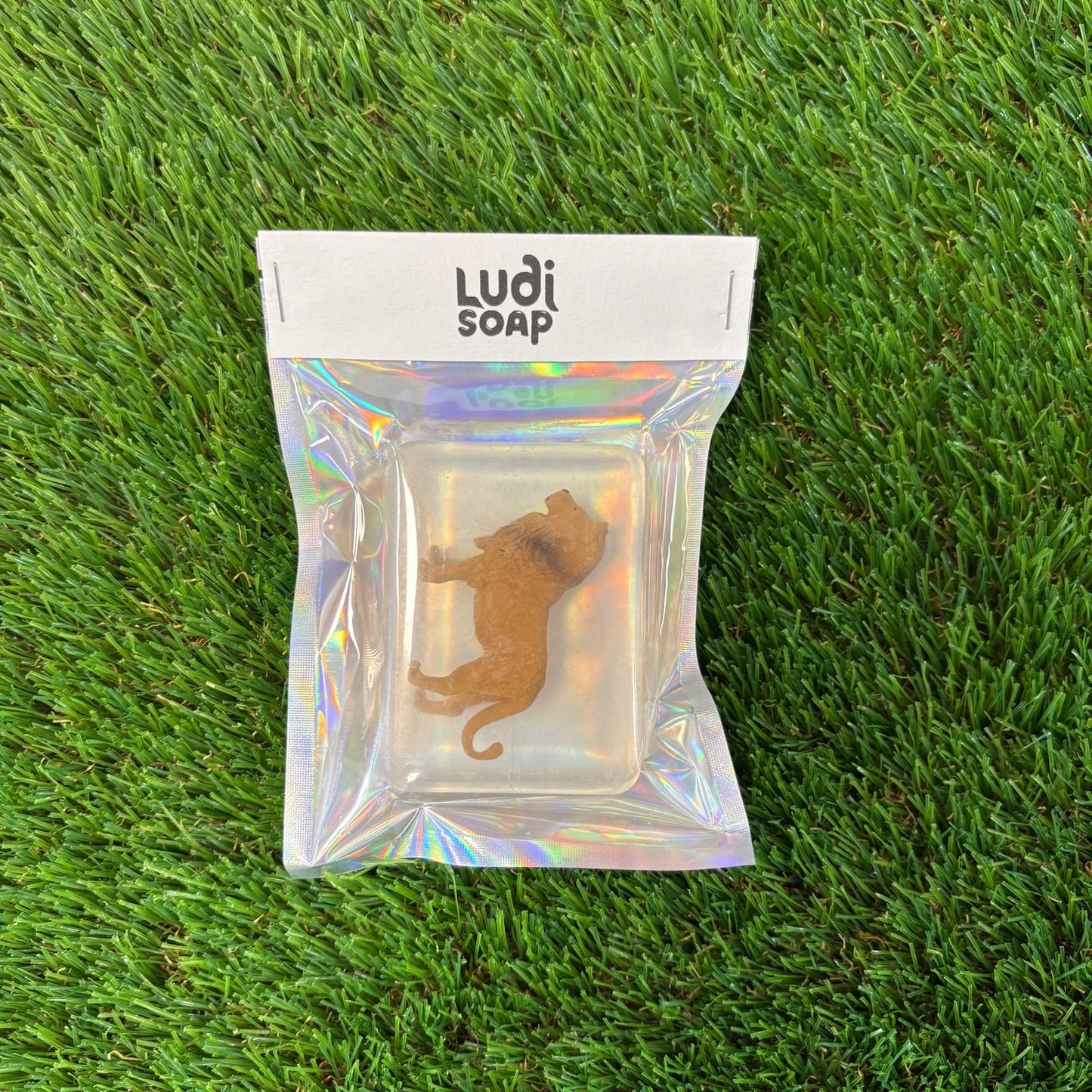 Savon Transparent Artisanal avec Figurine Lion