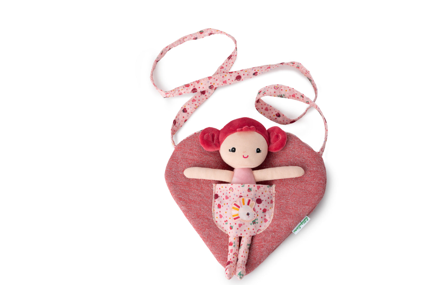 Poupée Aline avec sac coeur