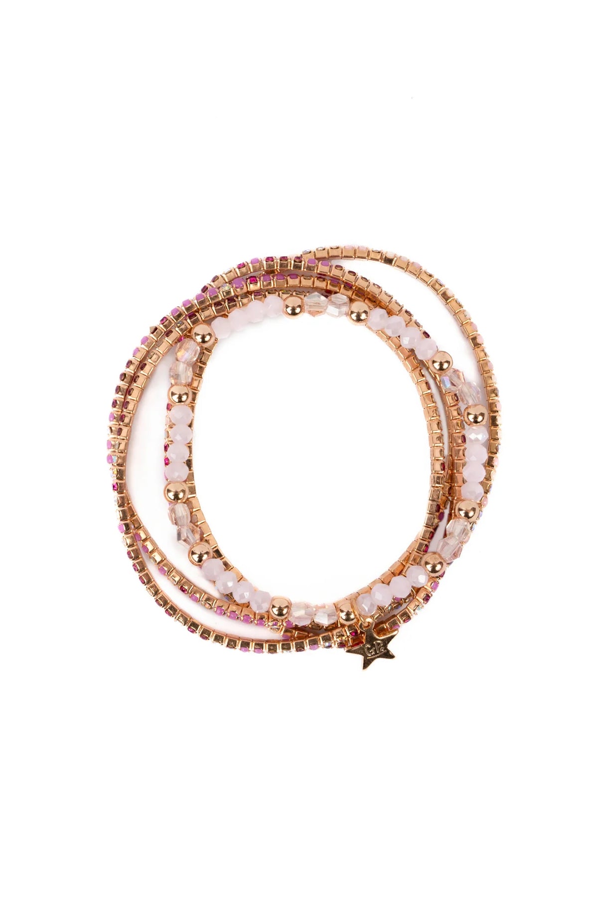 Lot 4 bracelets élastiques Glam Girl