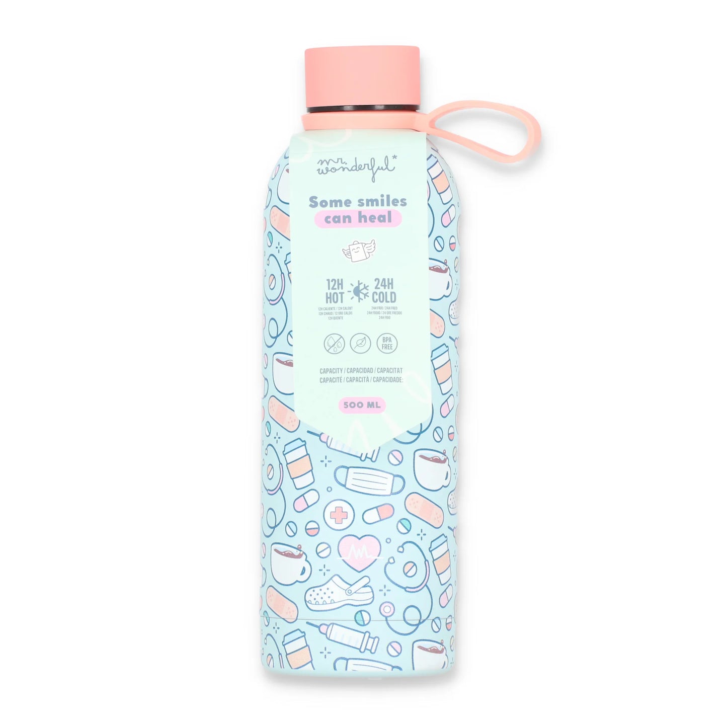 Bouteille isotherme 500ml Thème Soignant