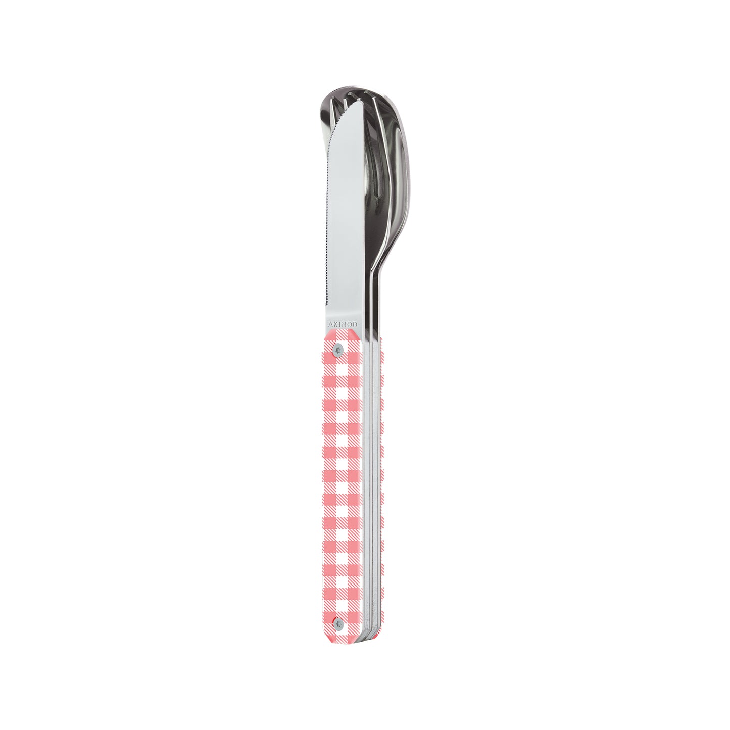Couverts Droits Vichy Rose