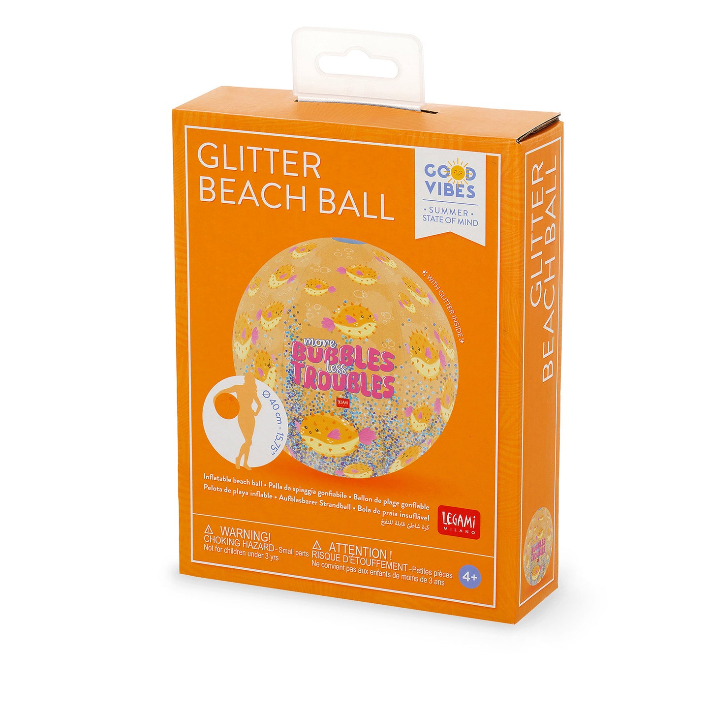 Ballon de Plage Gonflable Glitter - Divers Modèles