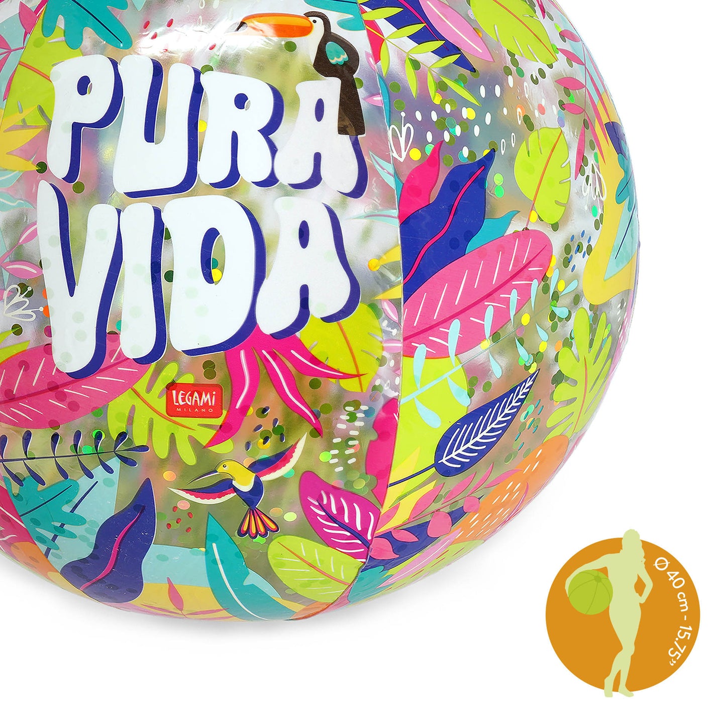 Ballon de Plage Gonflable Glitter - Divers Modèles