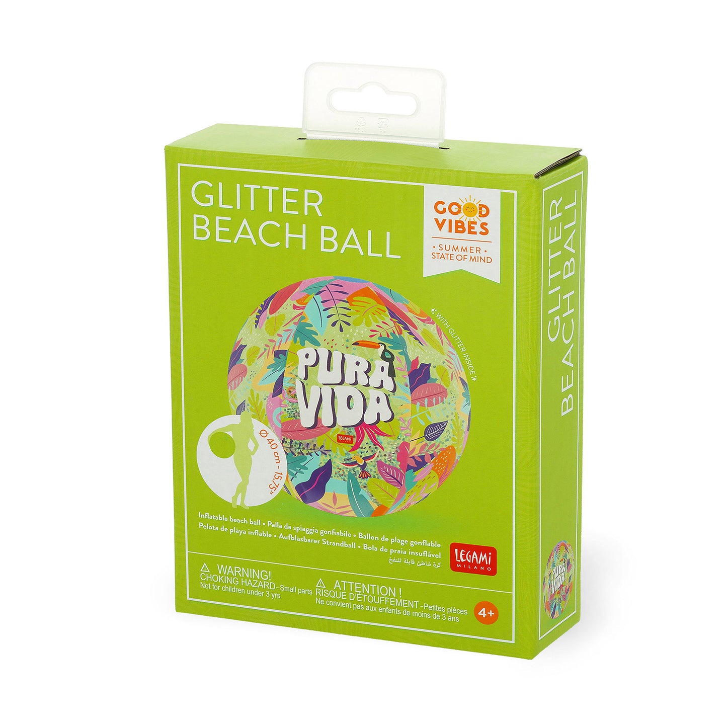Ballon de Plage Gonflable Glitter - Divers Modèles