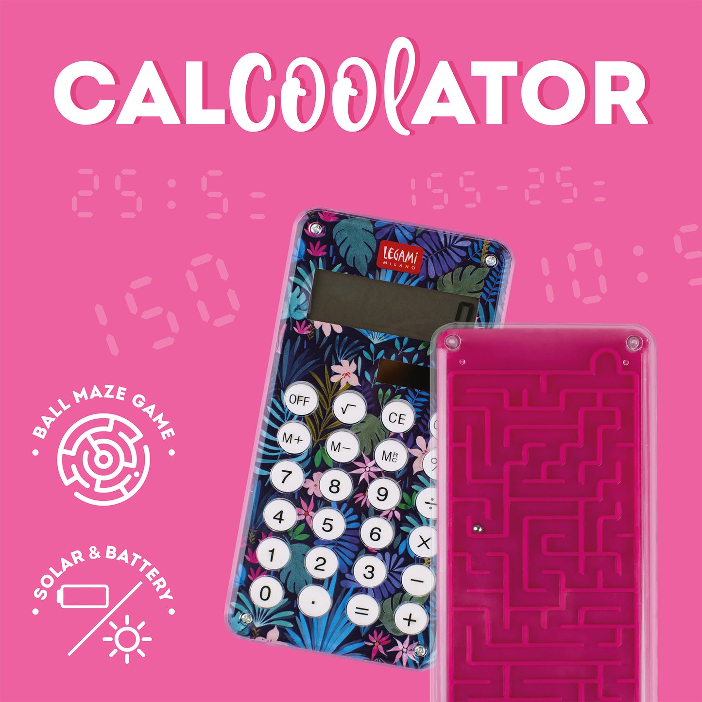 Calculatrice avec Labyrinthe au Dos - Flora