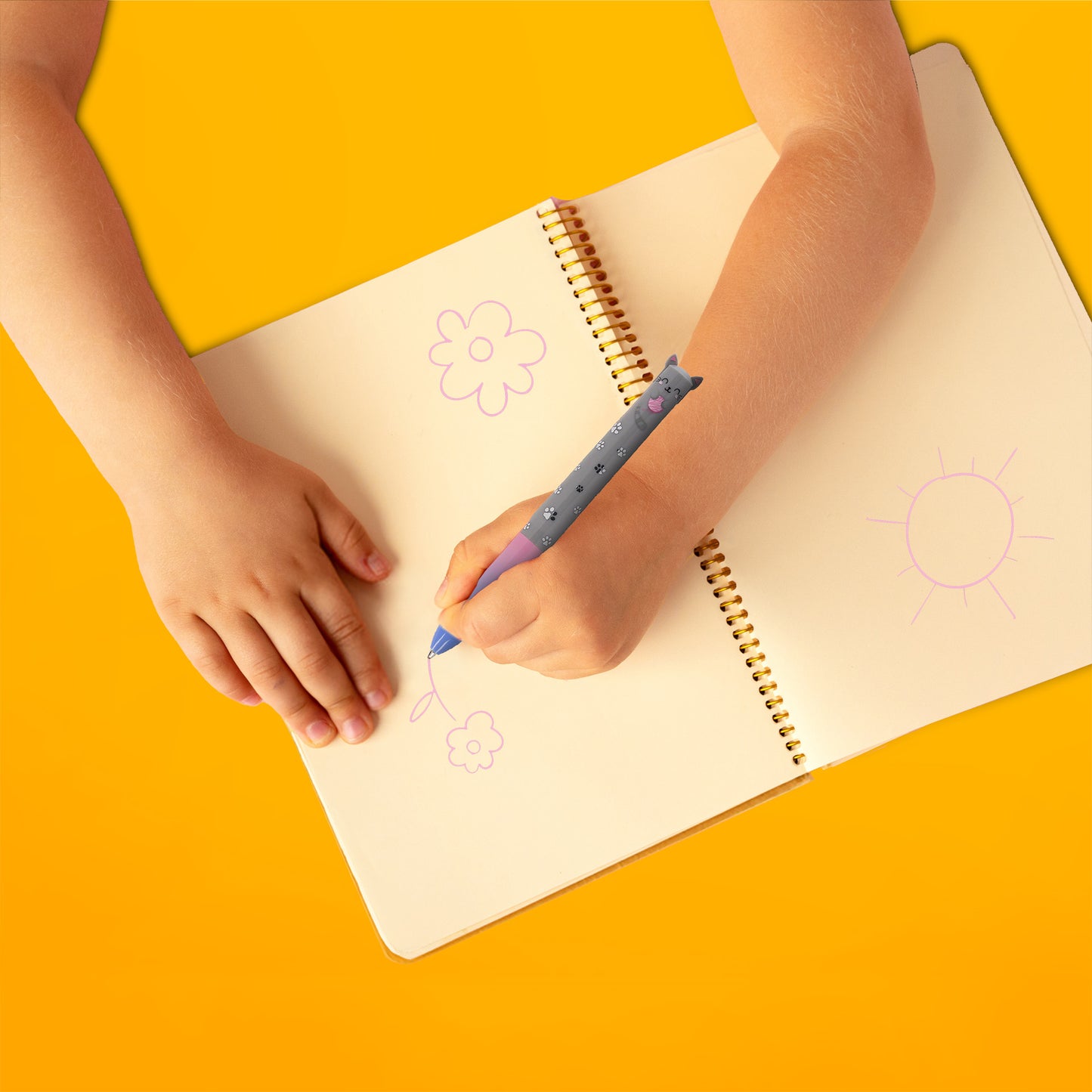 Stylo bille 2 couleurs kitty
