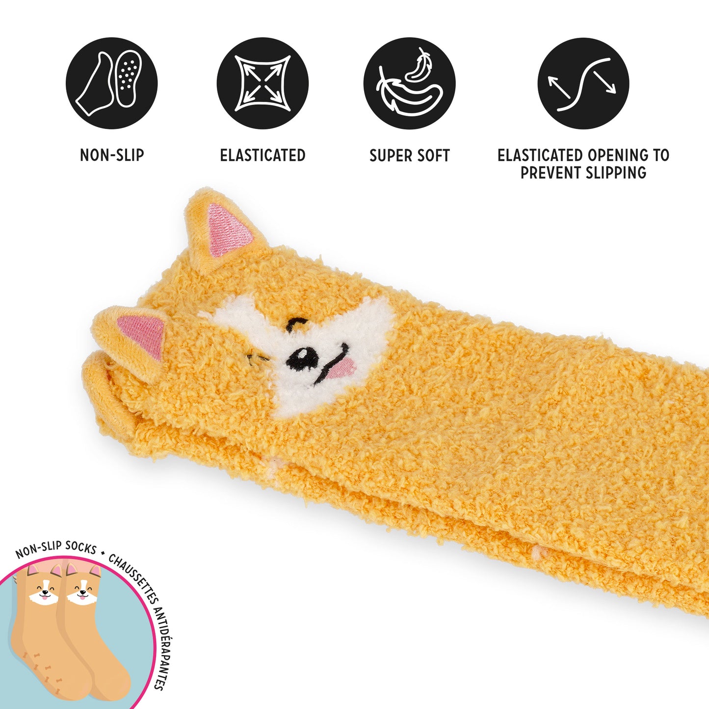 Chaussettes Antidérapantes Corgi ADULTE