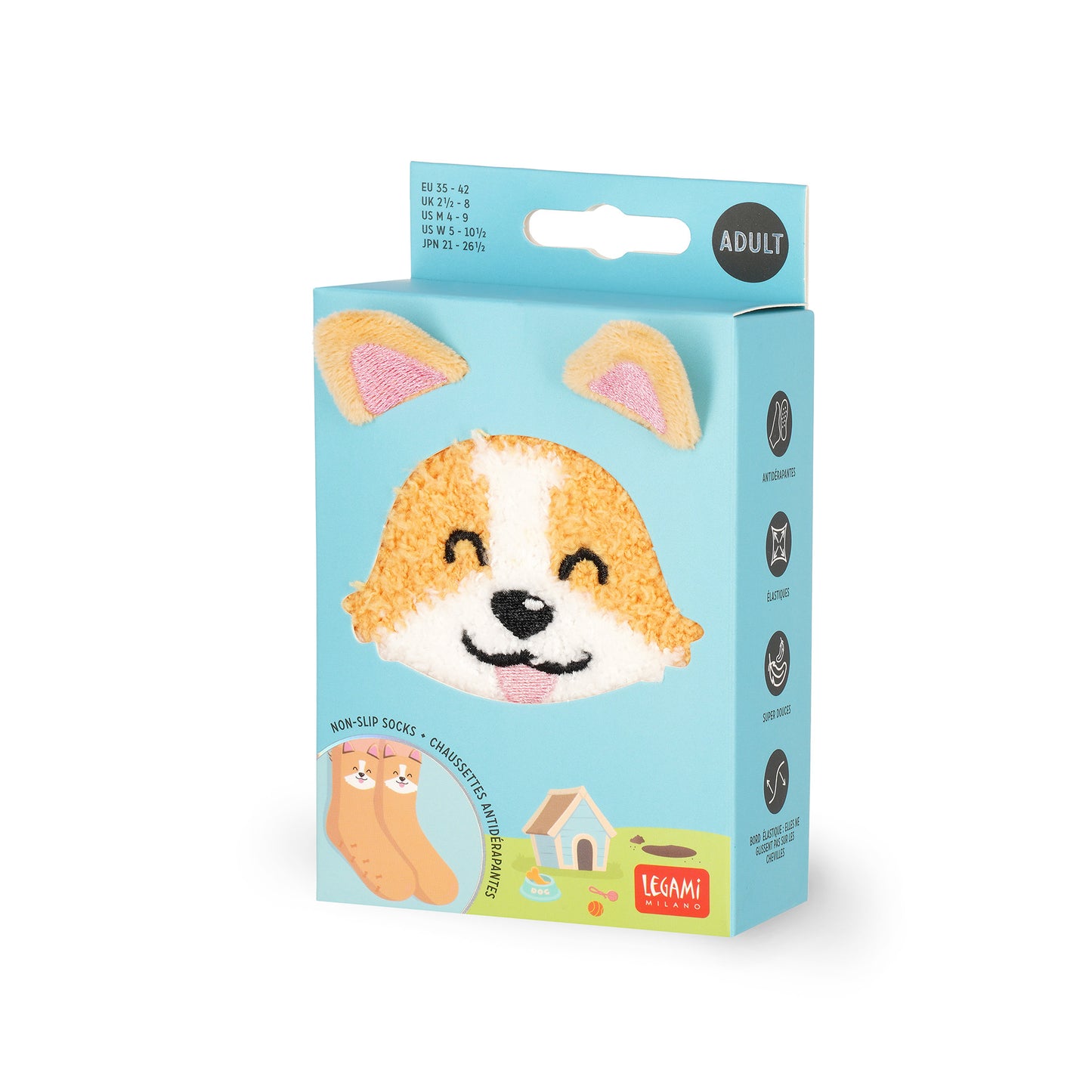 Chaussettes Antidérapantes Corgi ADULTE