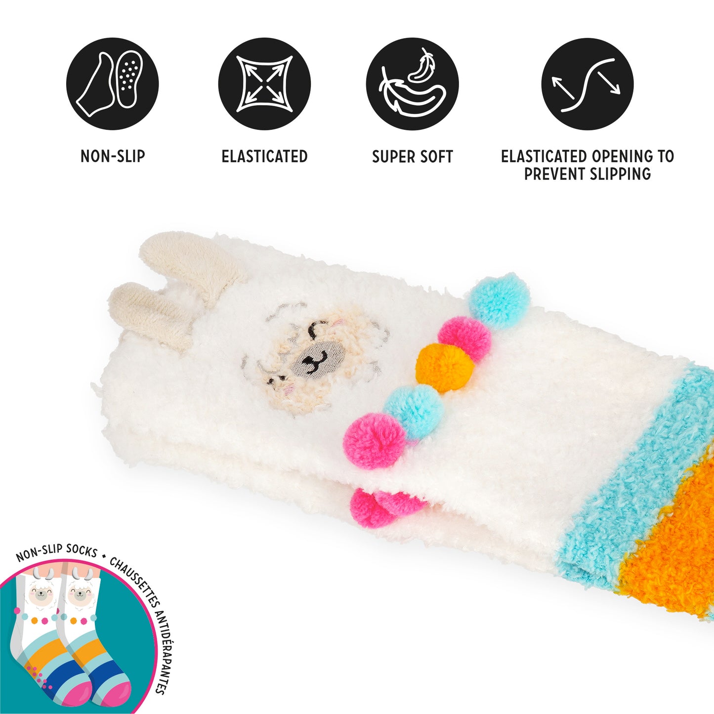 Chaussettes Antidérapantes Lama ADULTE