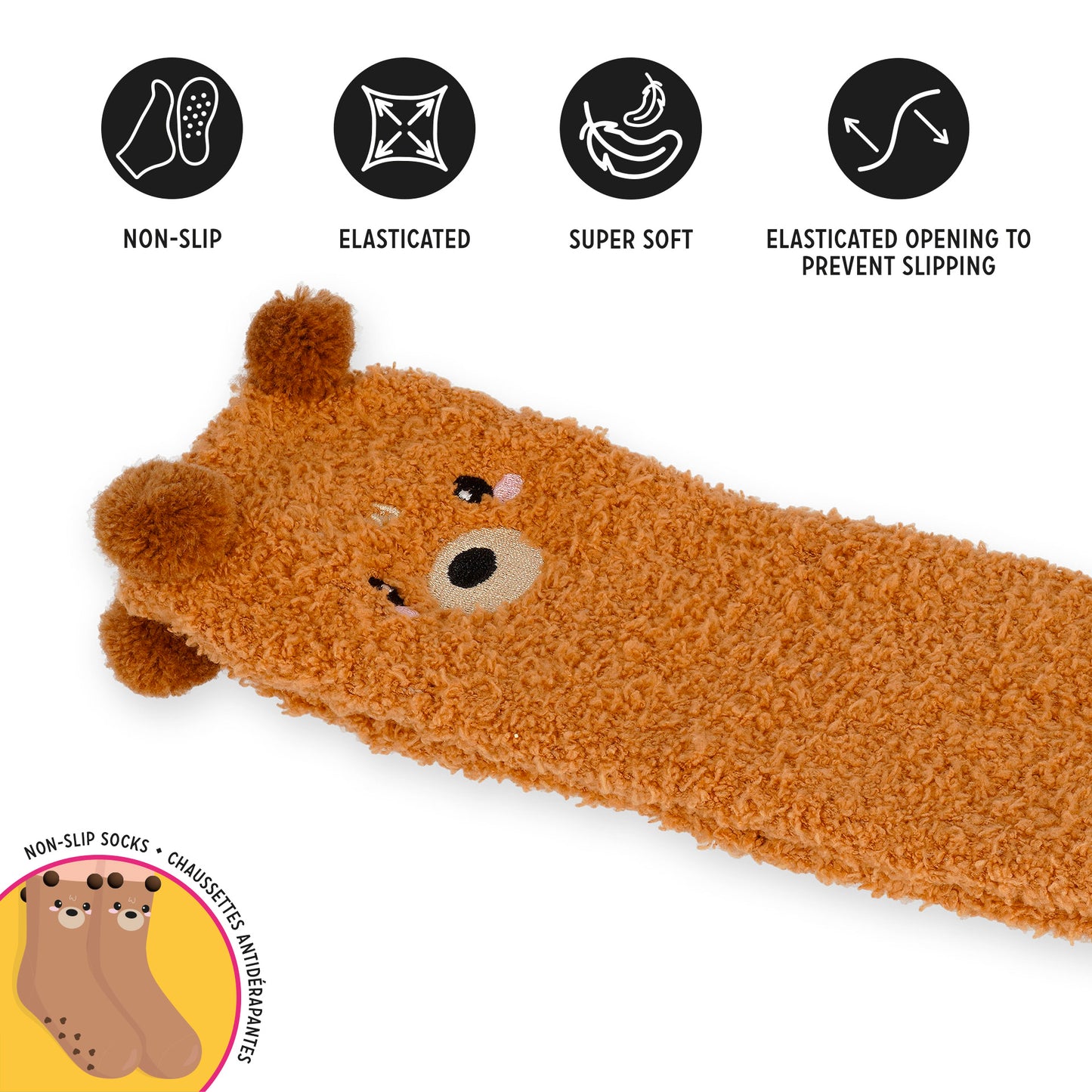 Chaussettes Antidérapantes Ours ADULTE