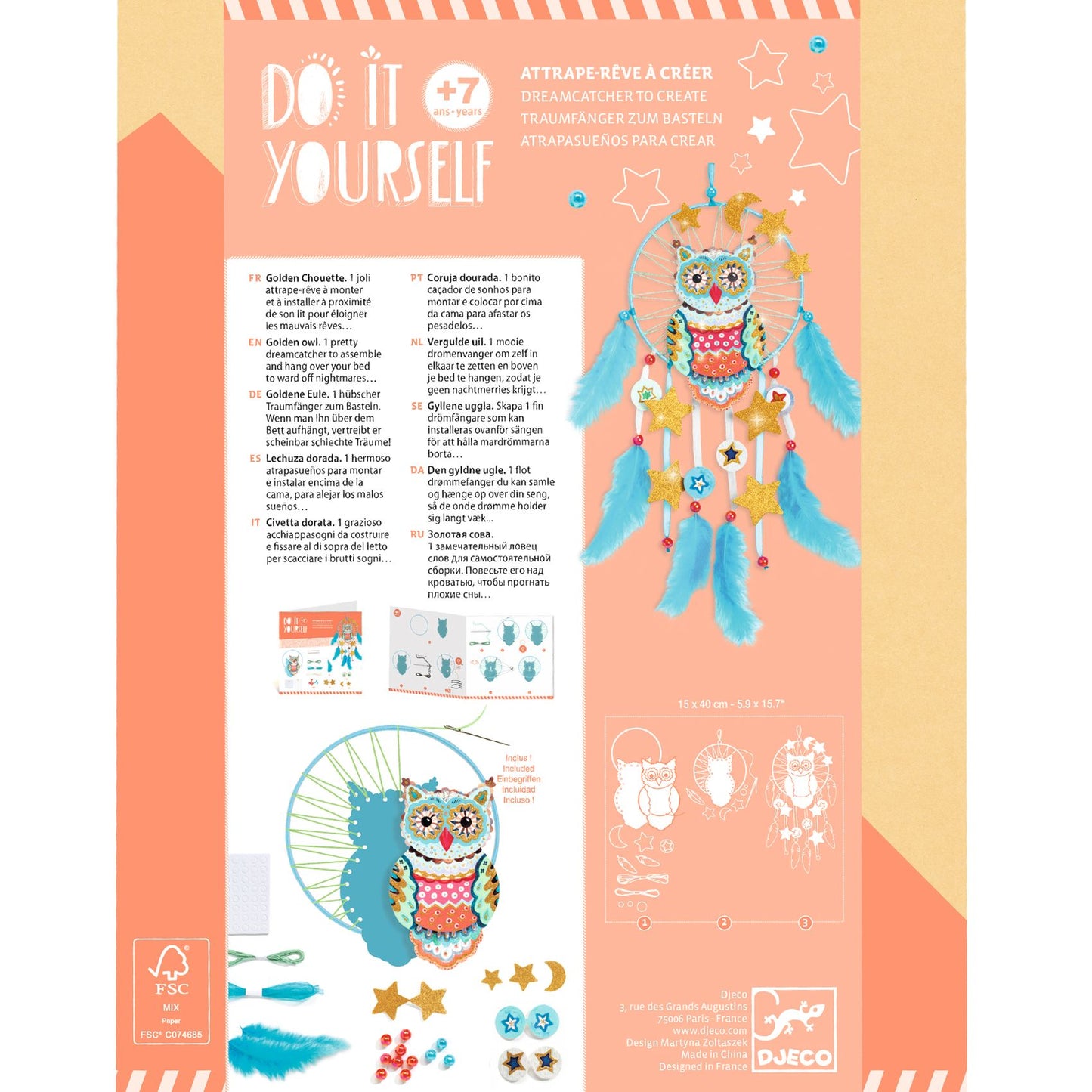 DIY Attrape rêves Golden chouette
