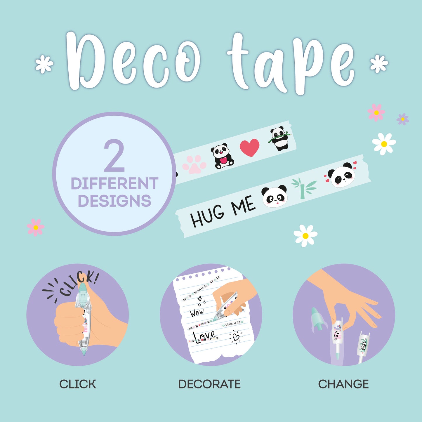 Stylo de Ruban Décoratif - Deco Tape - Panda