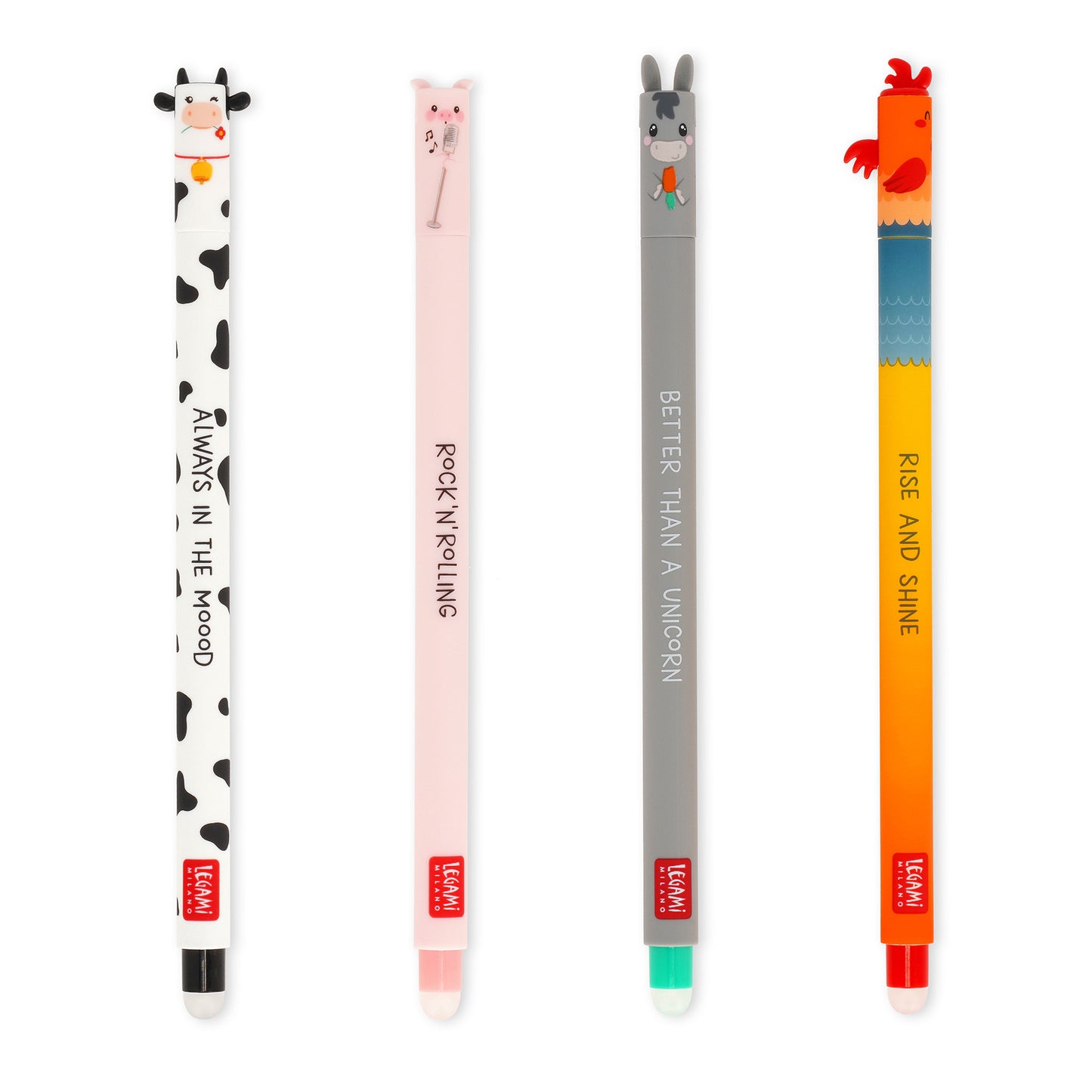 Set de 4 Stylos à Encre Gel Effaçable - Ferme