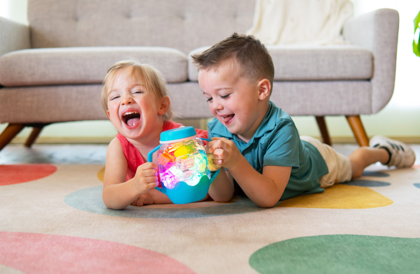 Jarre sensorielle bleu turquoise