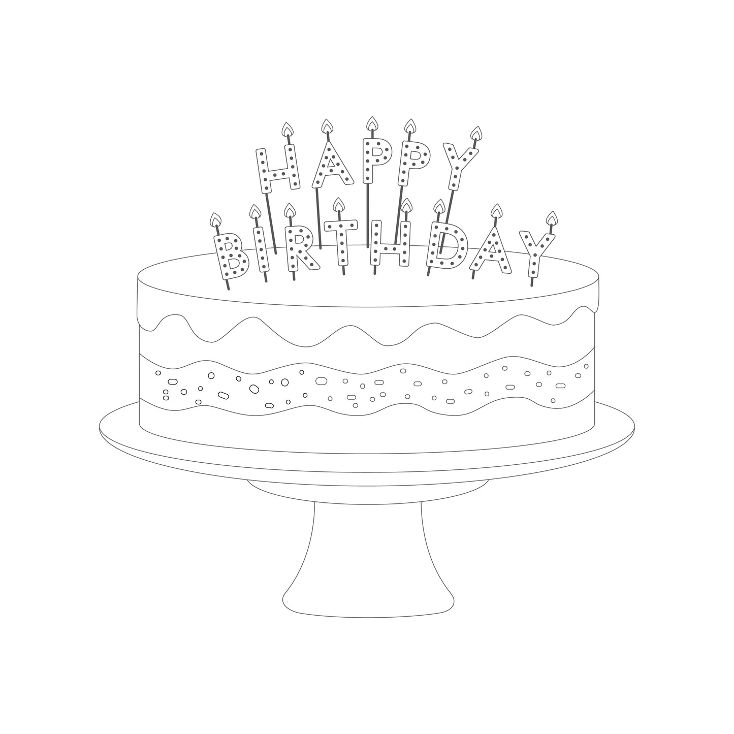 Bougies pour gâteaux Happy Birthday