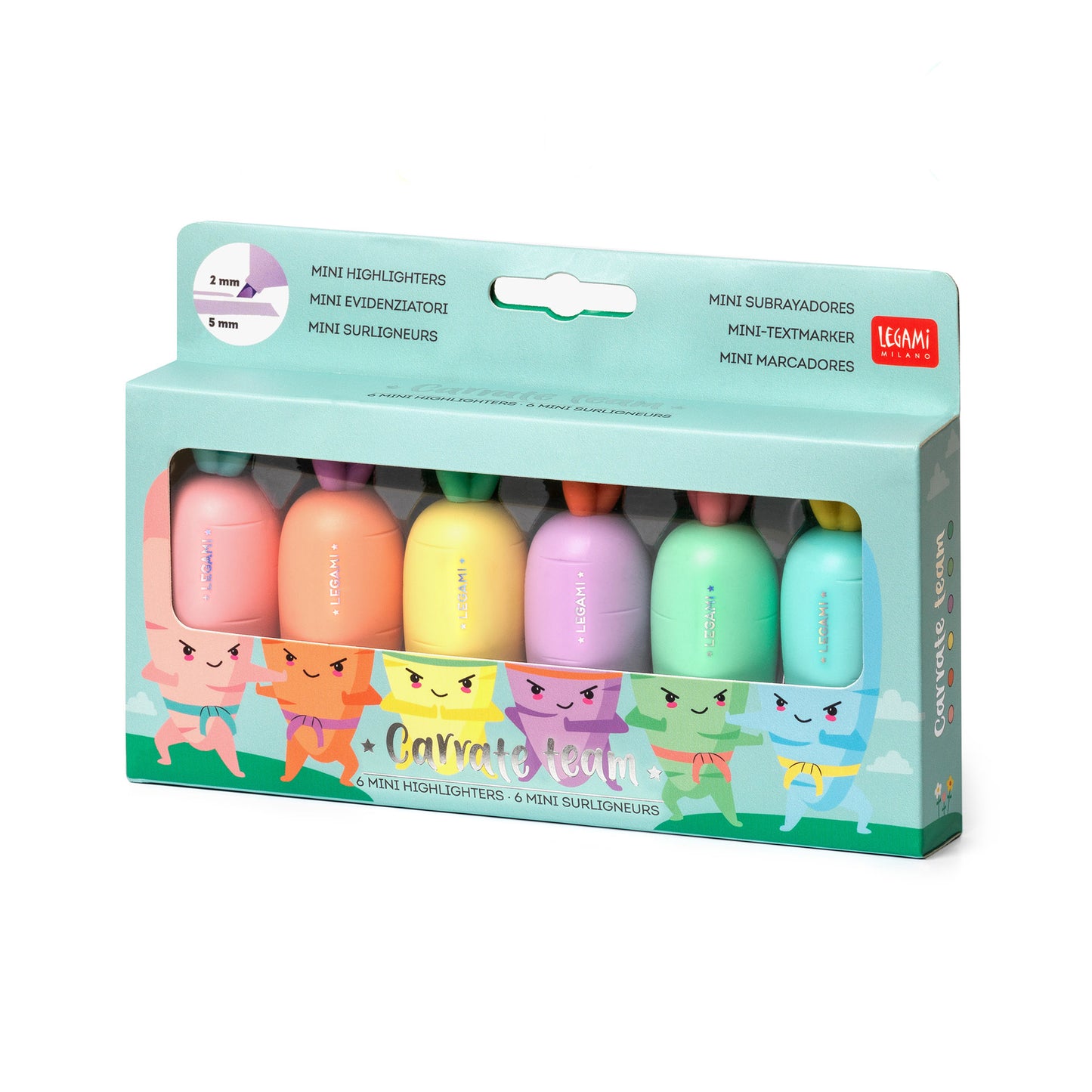 Set de 6 Mini Surligneurs - Carrate Team