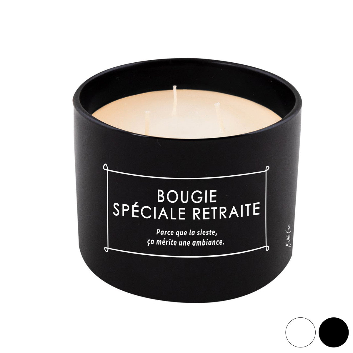 Bougie 3 mèches "Spéciale retraite"
