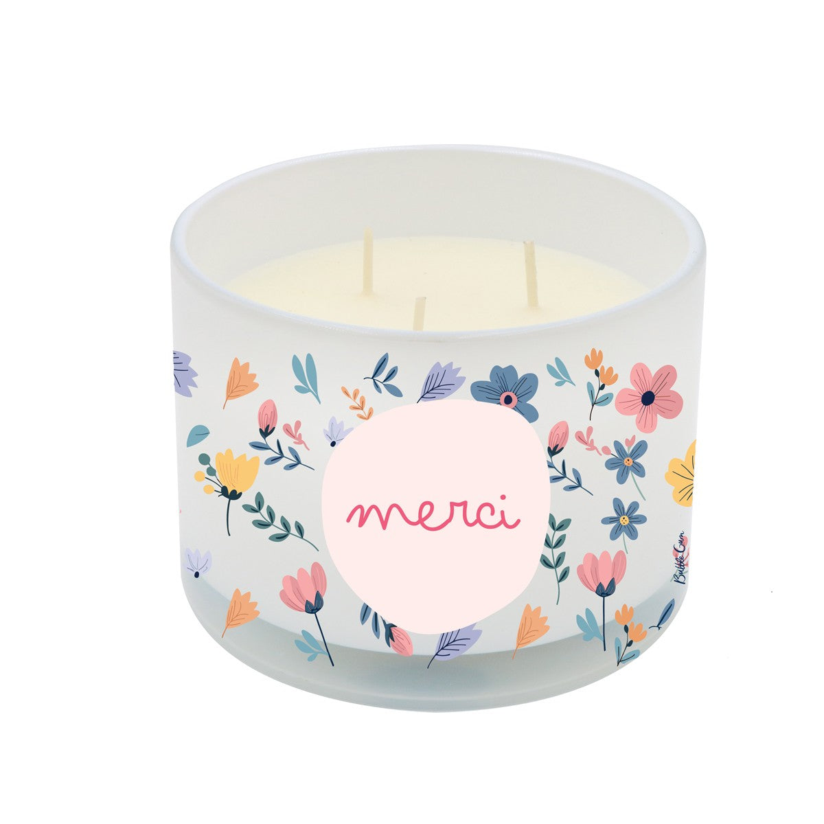 Bougie 3 mèches - Merci