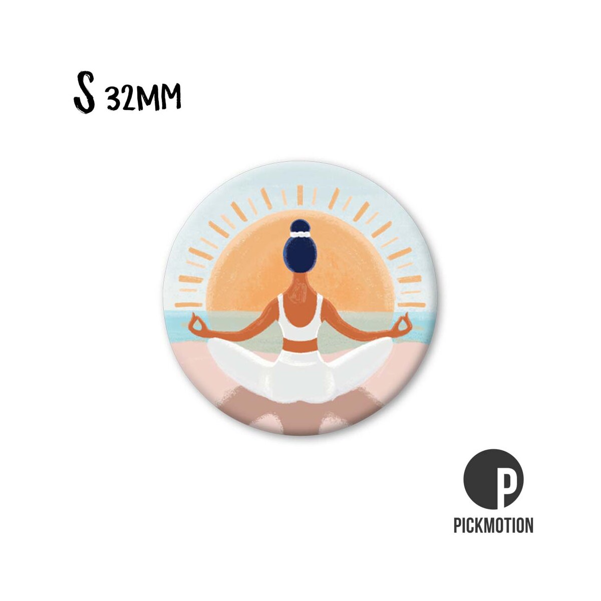 Magnet Taille S " Yoga girl sun"
