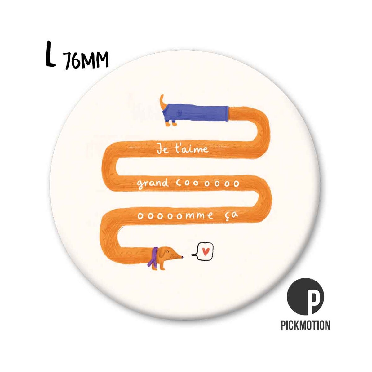 Magnet Taille L "Je t'aime grand comme ca "