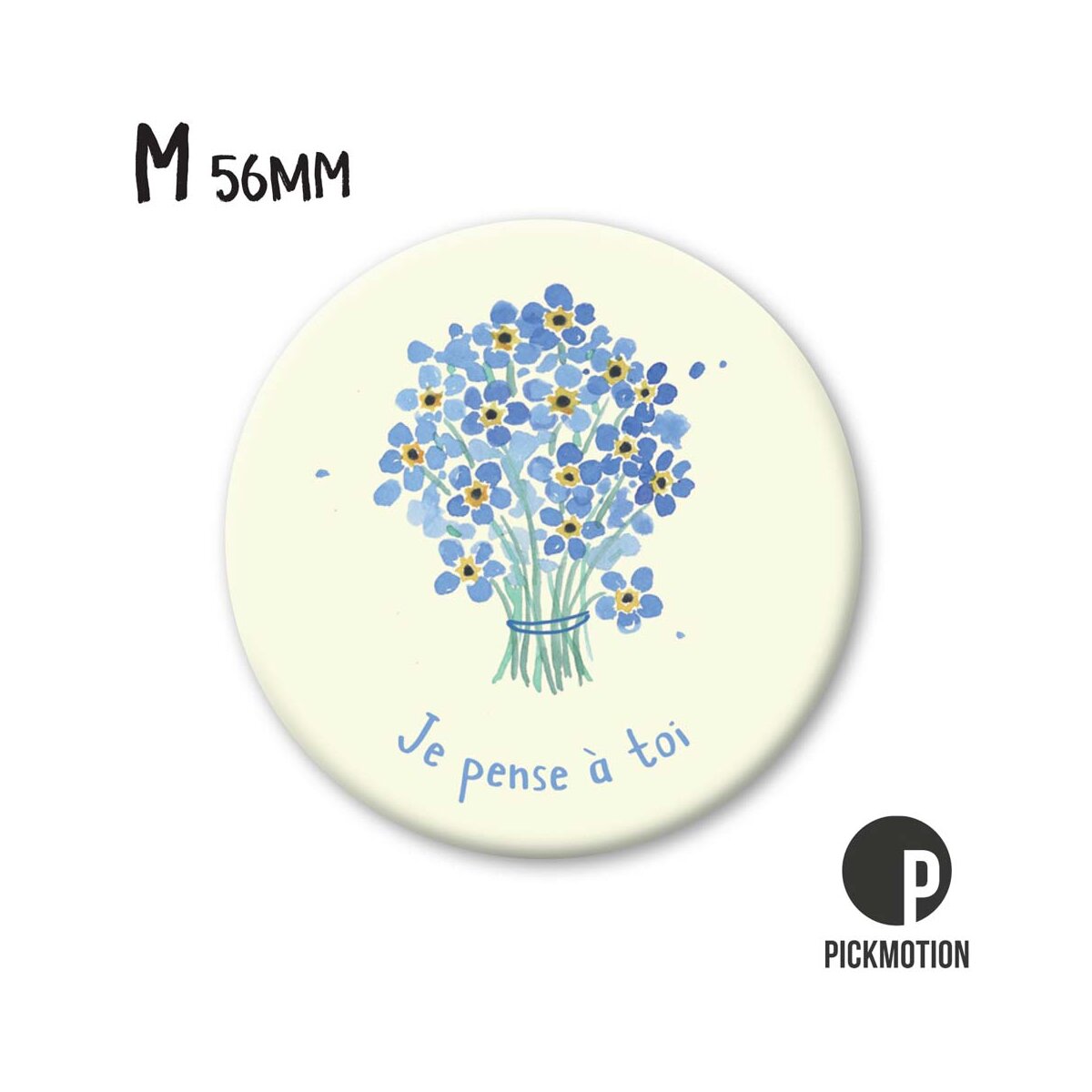 Magnet Taille M "Je pense a toi"