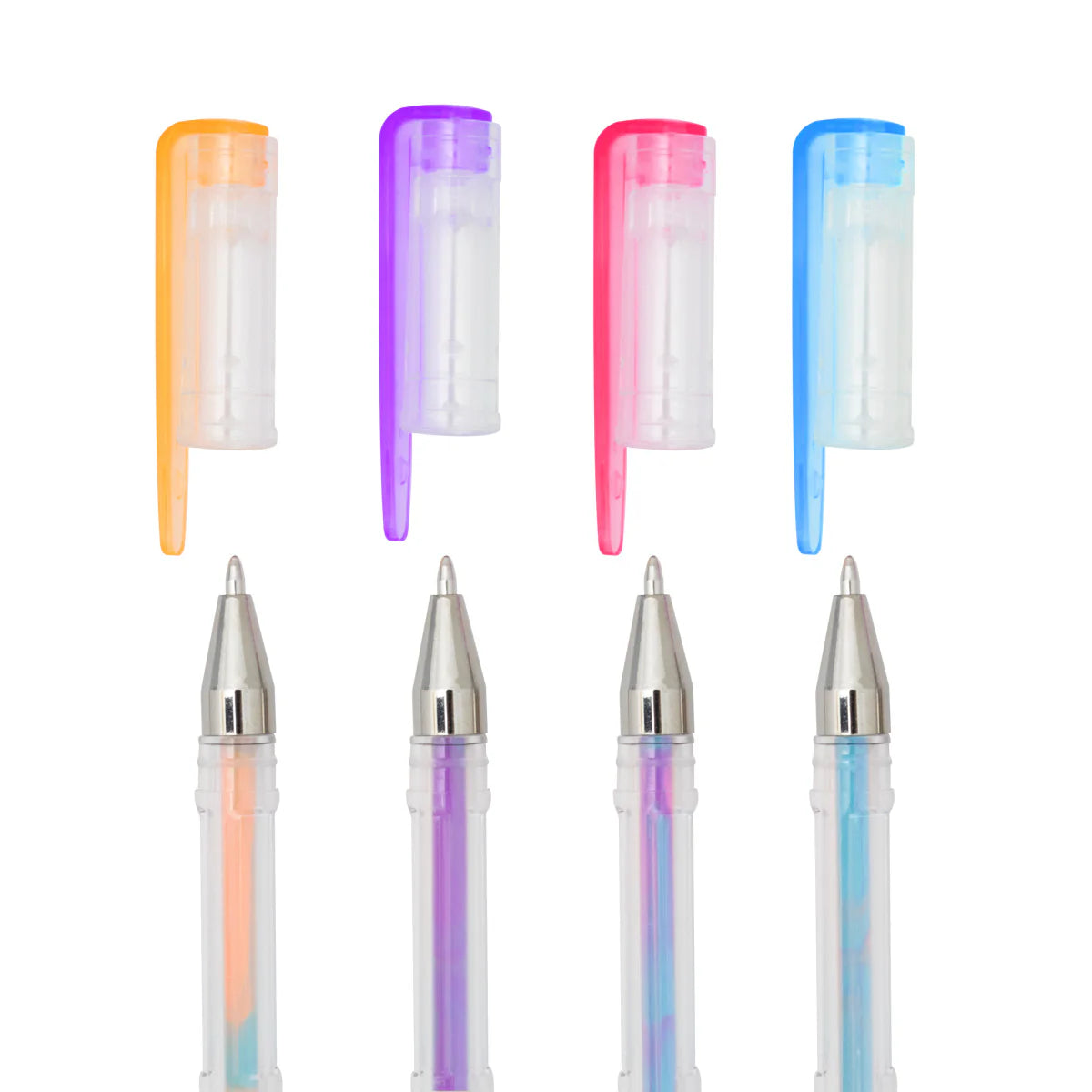 Lot de 4 stylos néon multicolores