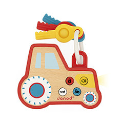 Porte-clés Tracteur Sonore et Lumineux (bois)
