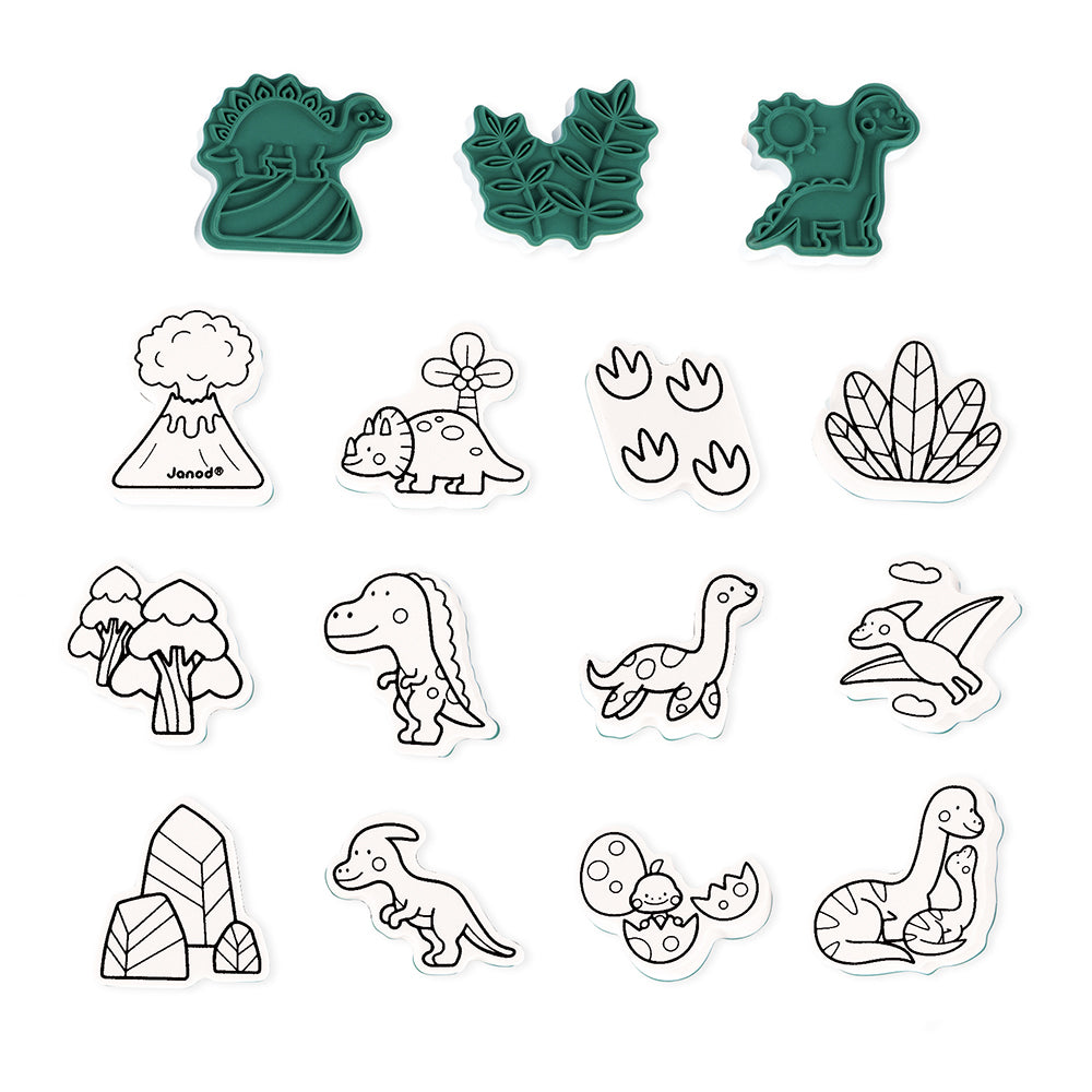 Coffret de 15 Tampons Dinosaures Stampinoo