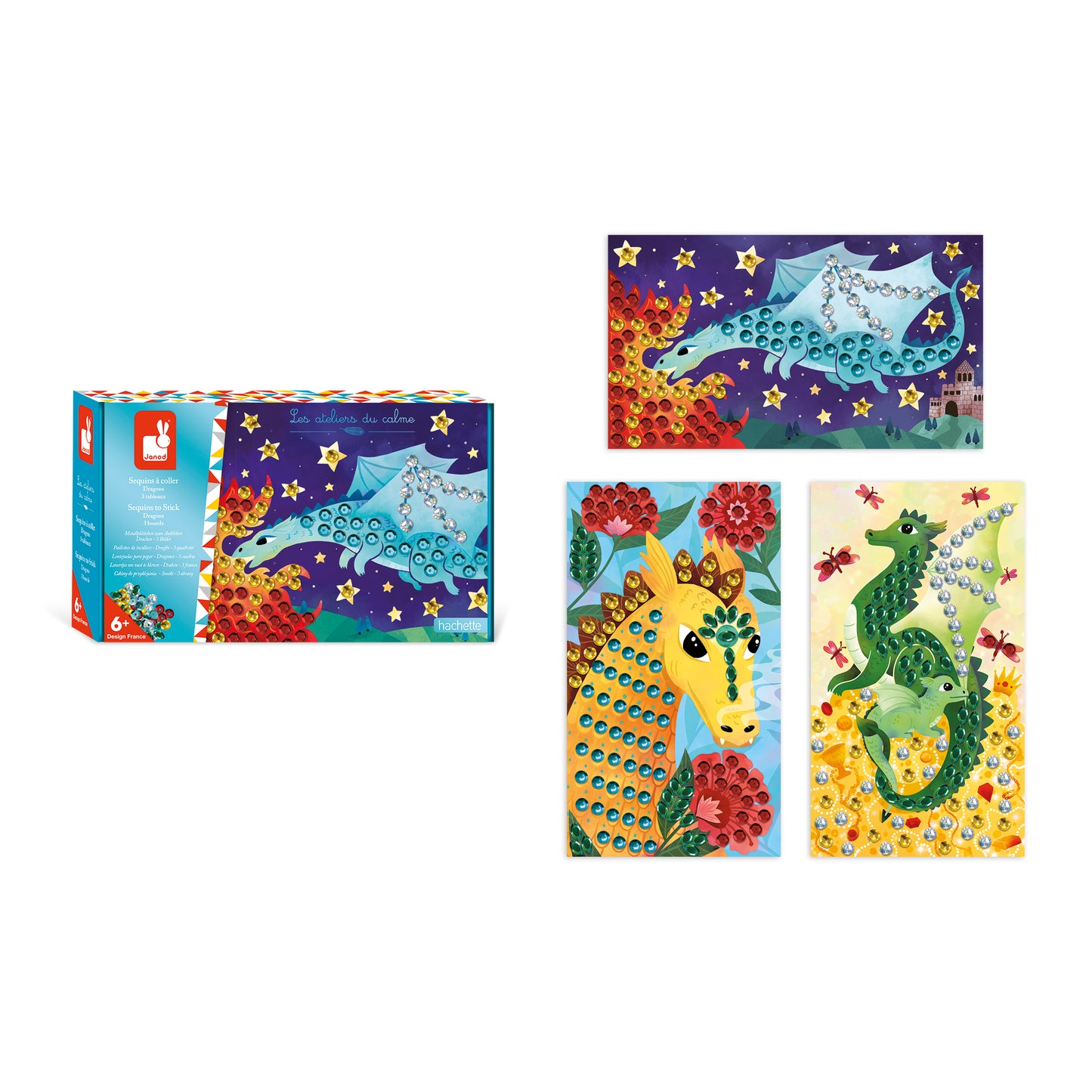 Coffret Créatif Sequins à Coller Dragons