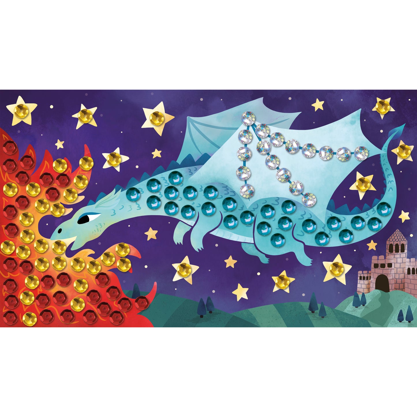 Coffret Créatif Sequins à Coller Dragons