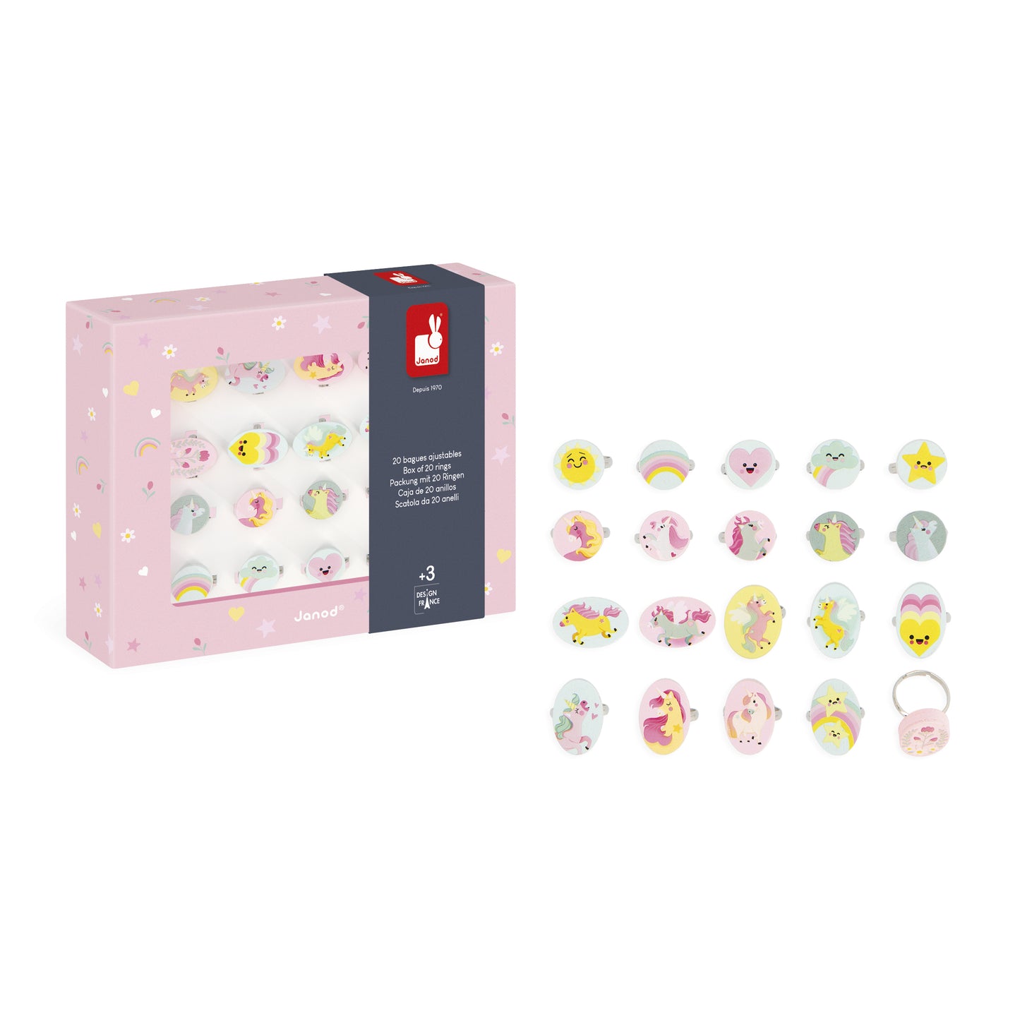 Set de 20 Bagues Licorne
