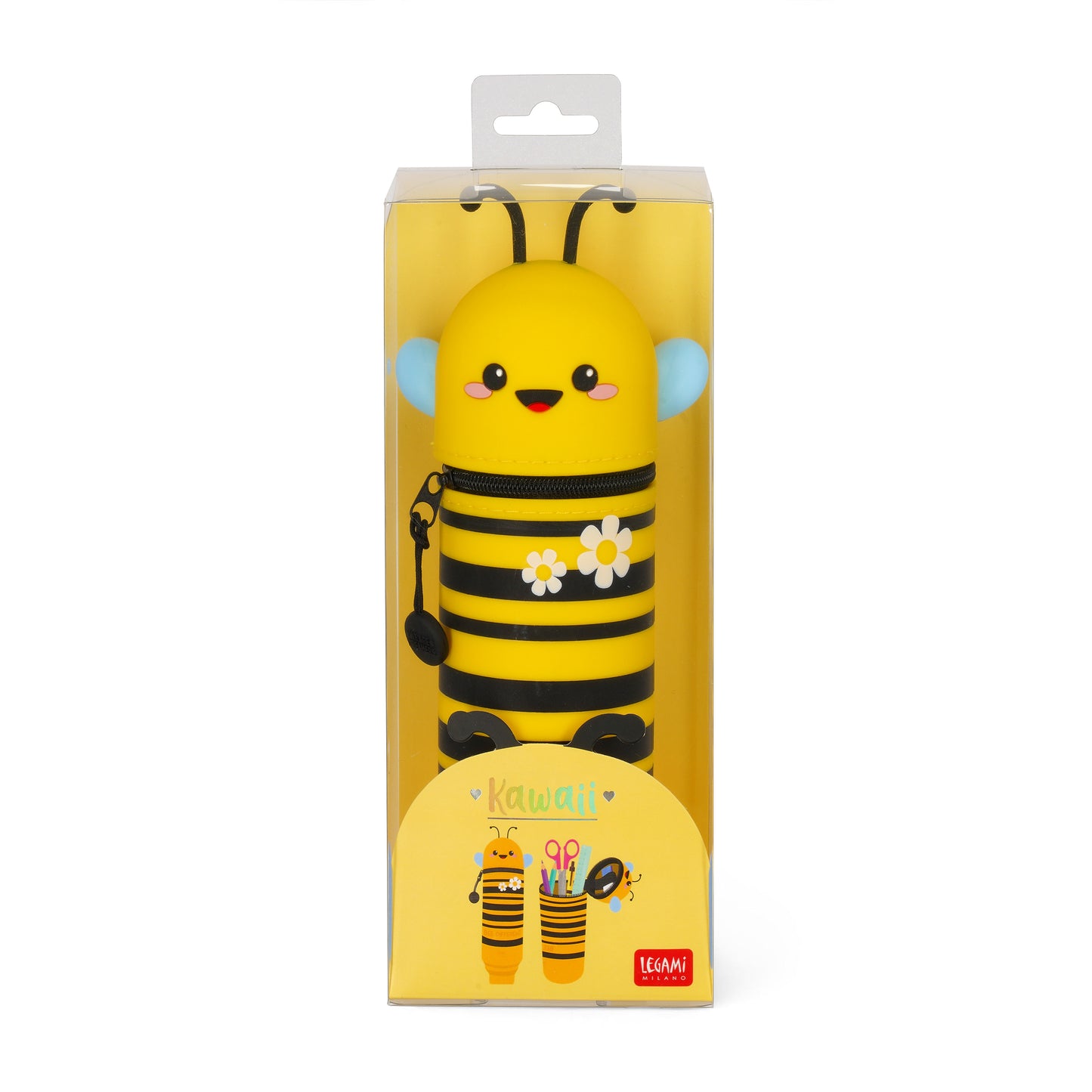 Trousse en Silicone Souple 2-en-1 - Abeille