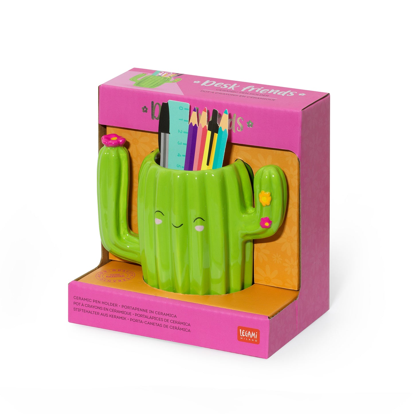 Pot à Crayons en Céramique Cactus