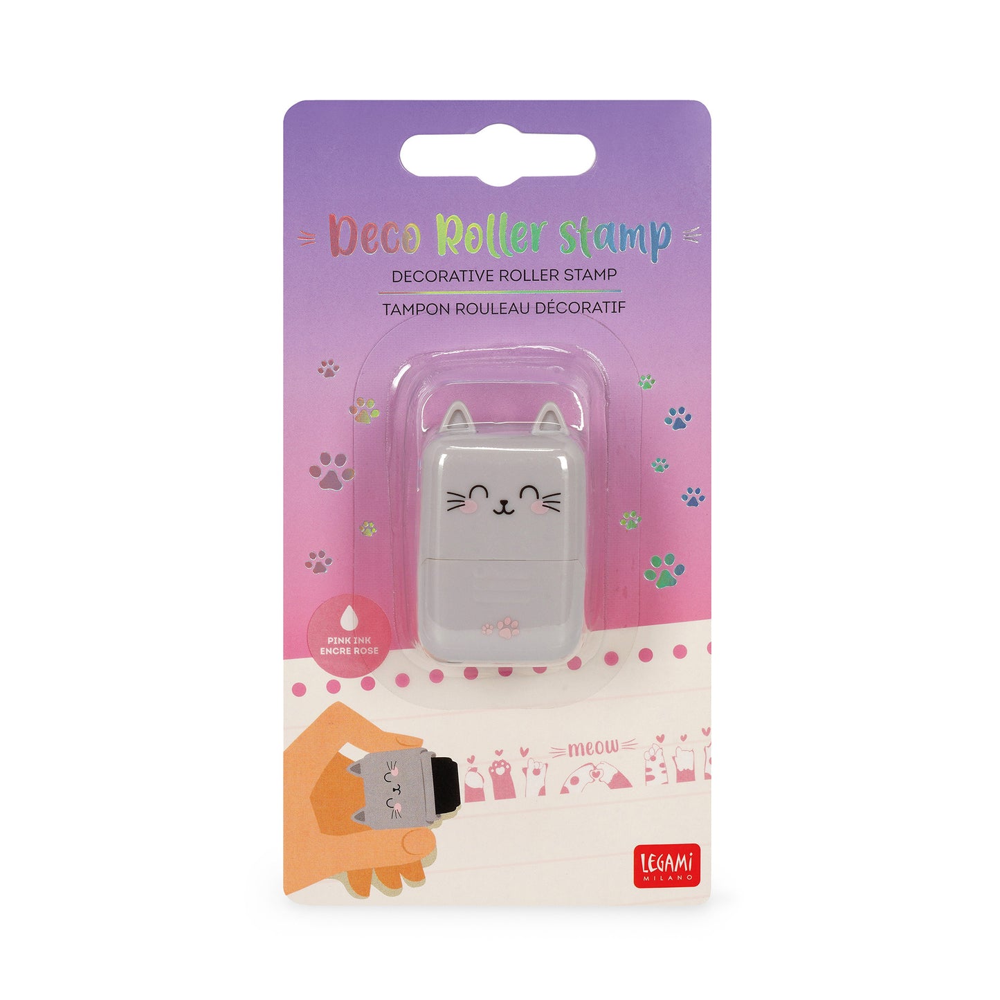 Tampon Rouleau Décoratif Chat