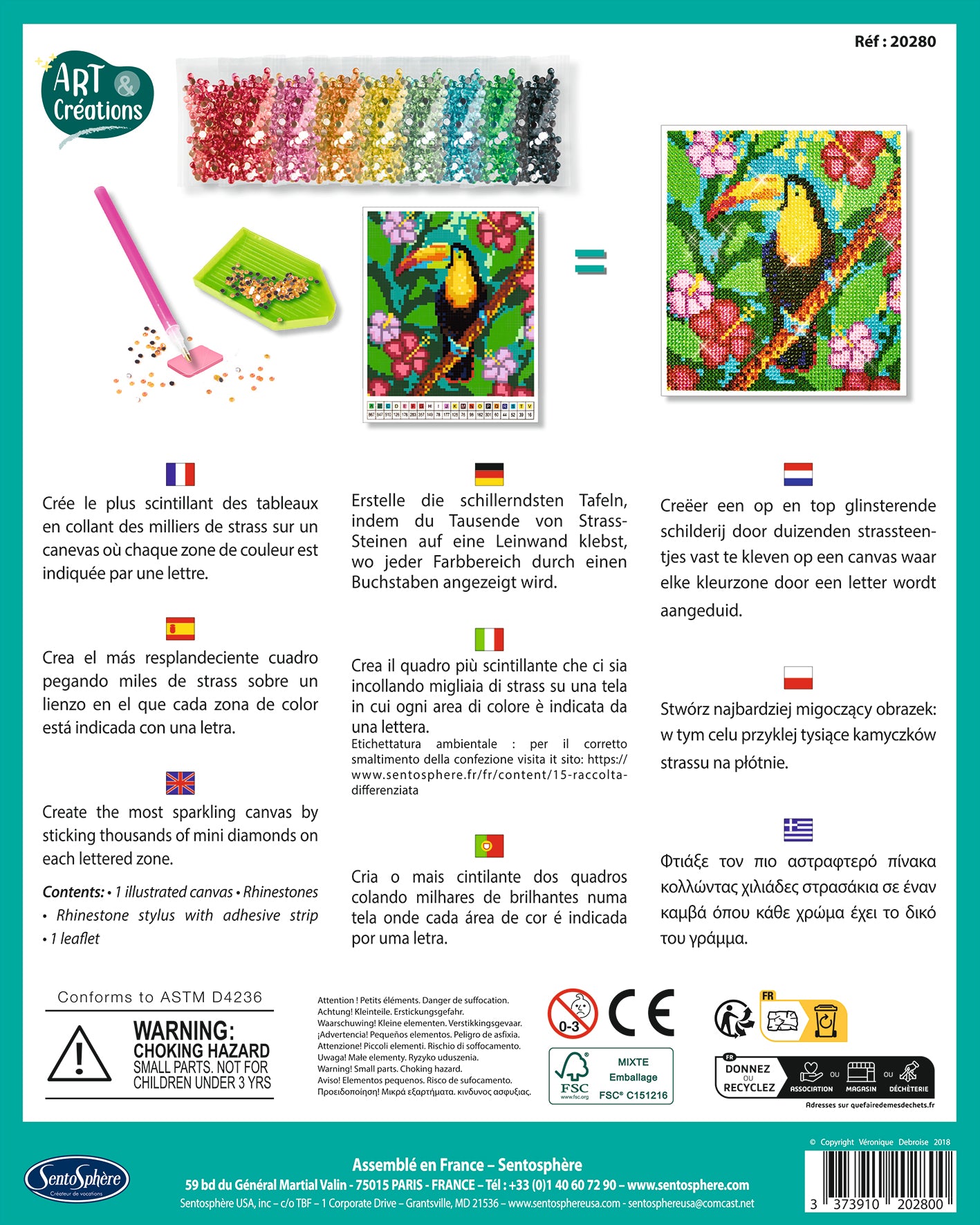 Canevas à Diamanter - Toucan