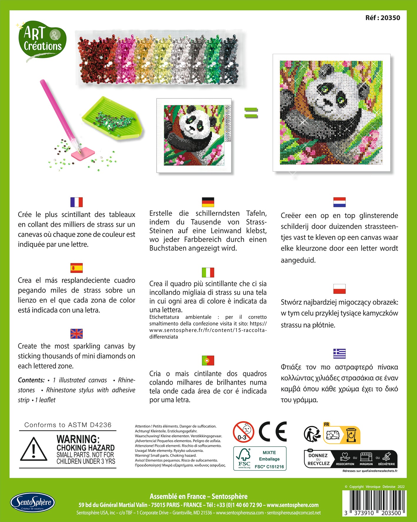 Canevas à Diamanter - Panda