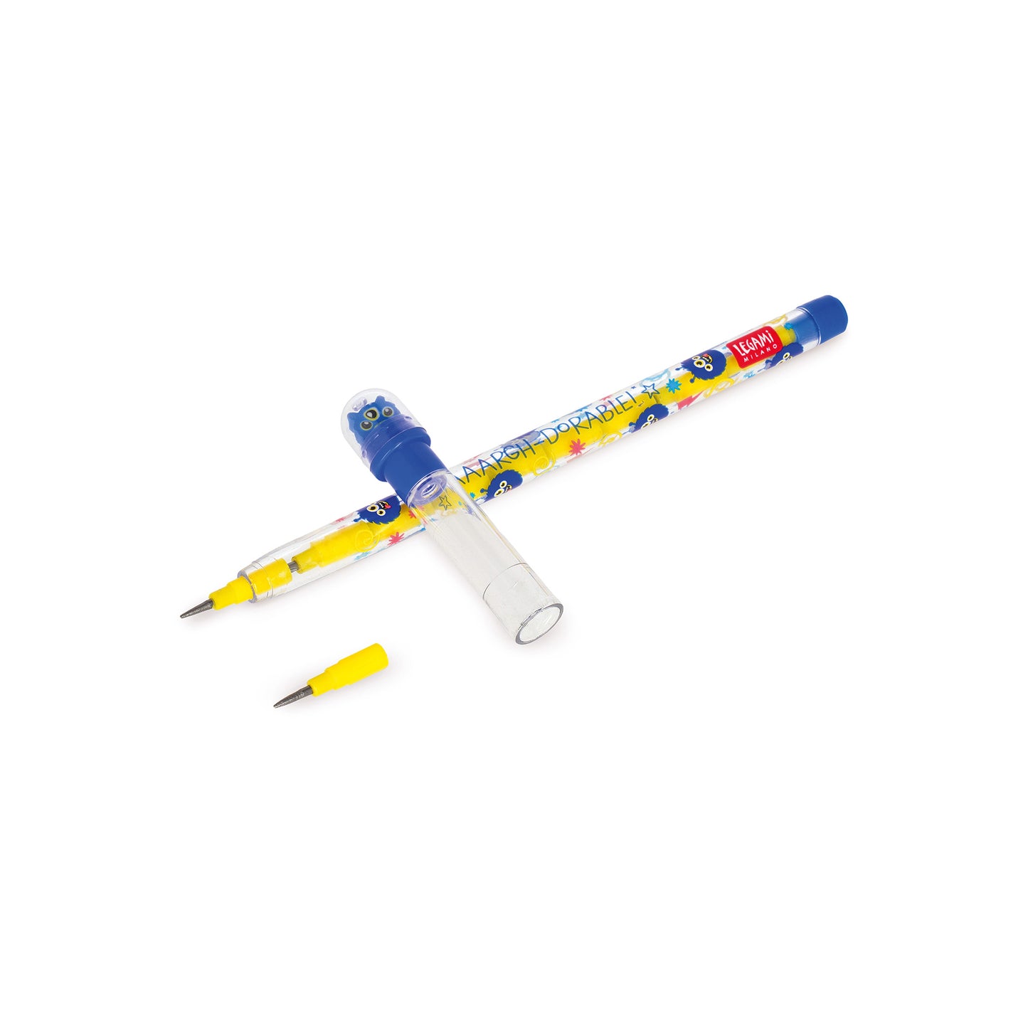 Crayon Empilable avec Gomme - Monstre