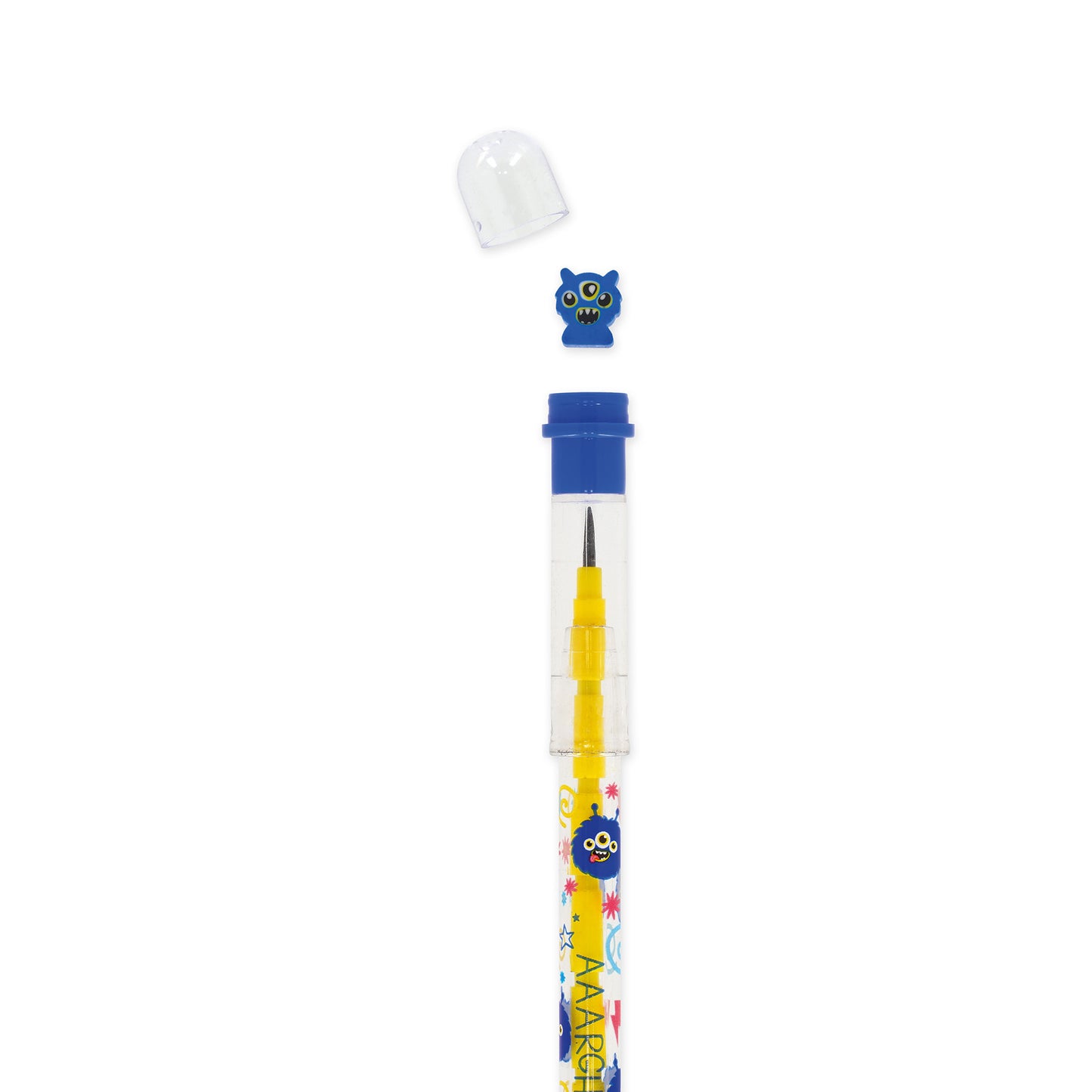 Crayon Empilable avec Gomme - Monstre
