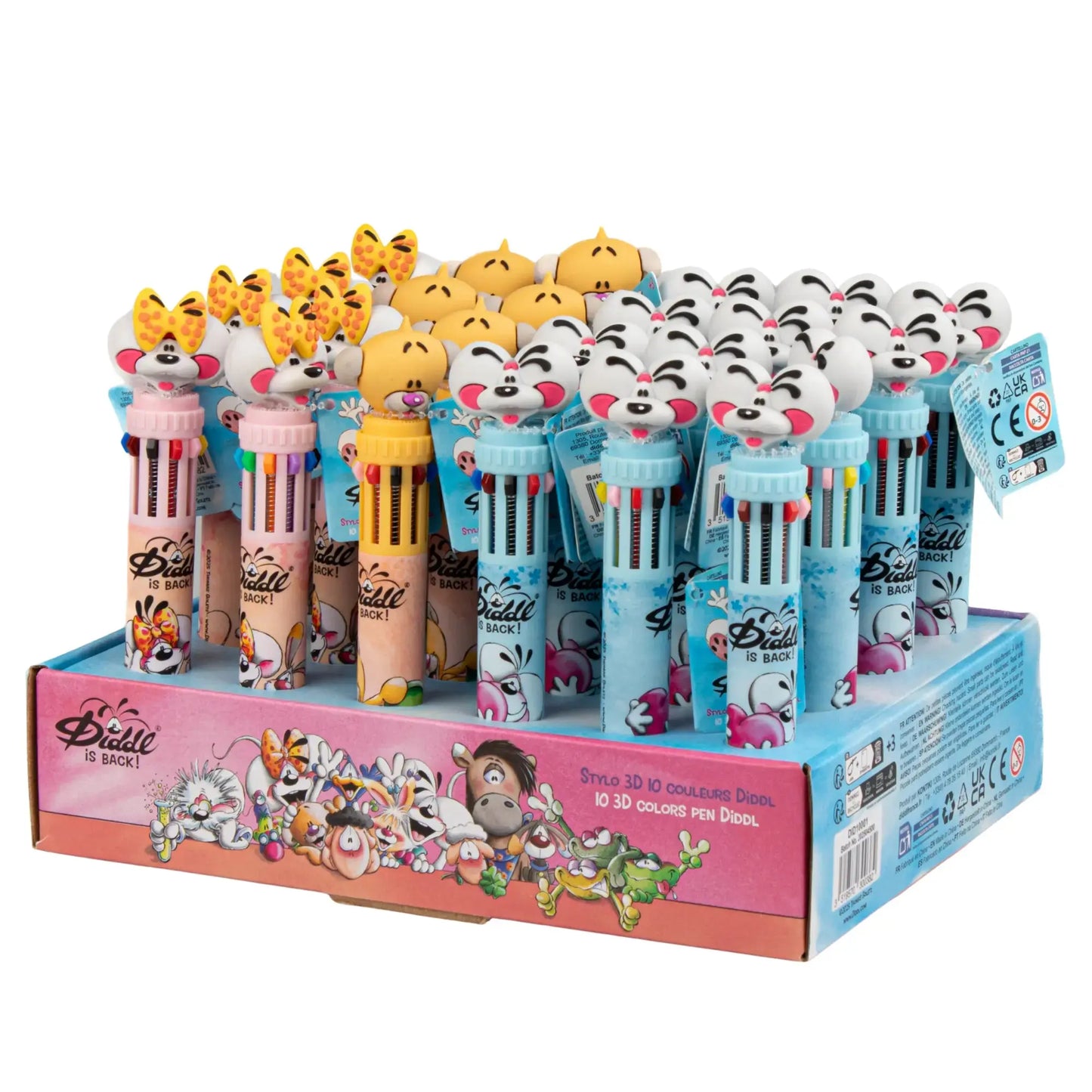 Stylo 3D 10 couleurs Diddl - Divers Modèles
