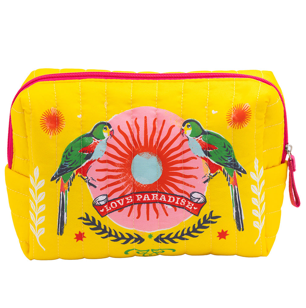 Grande Trousse matelassée Perroquets