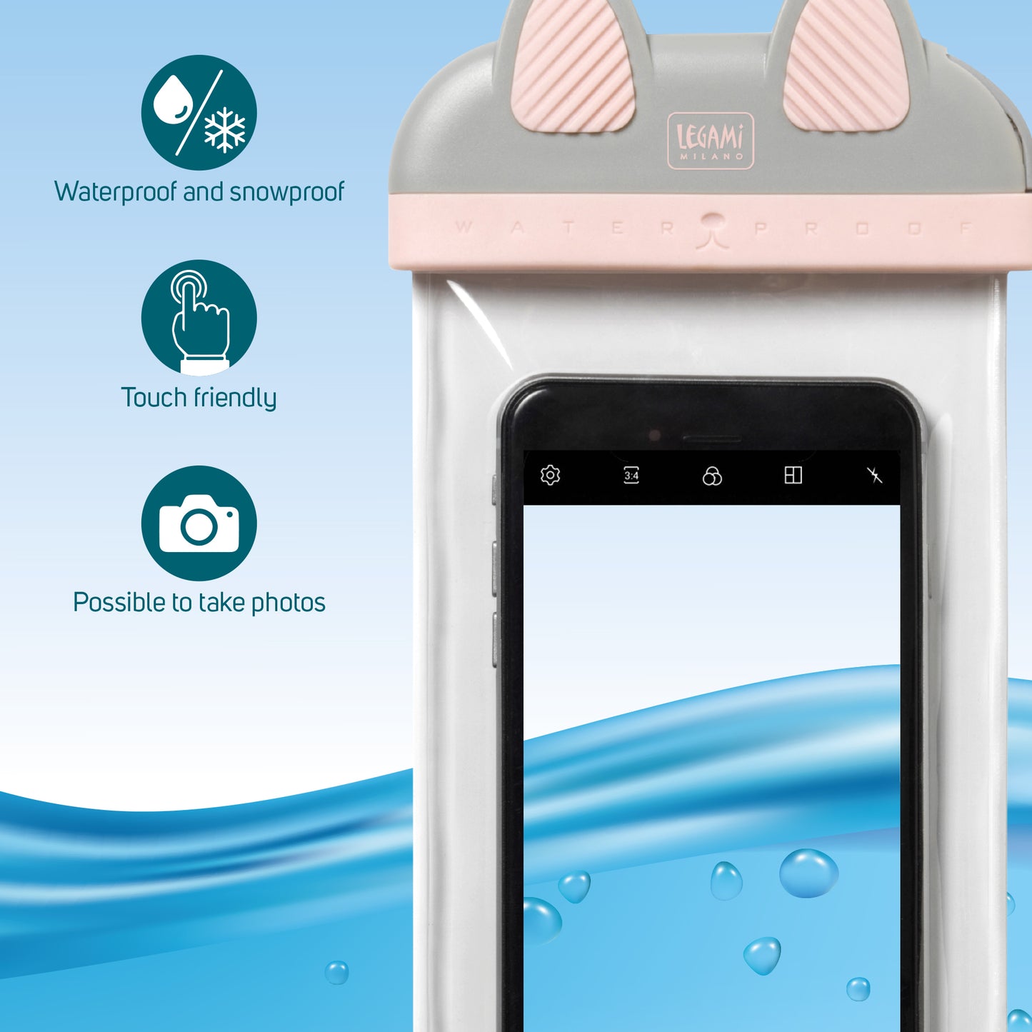 Étui Imperméable Pour Smartphone Chat