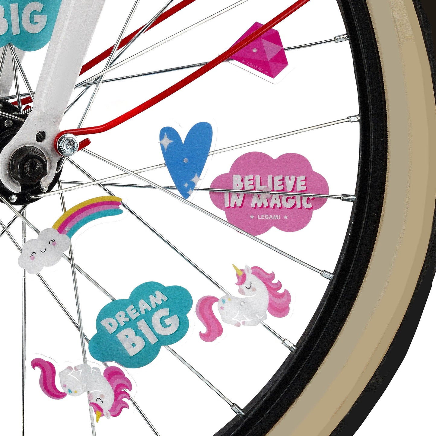 Set de 30 décorations pour rayons de vélo - LICORNE