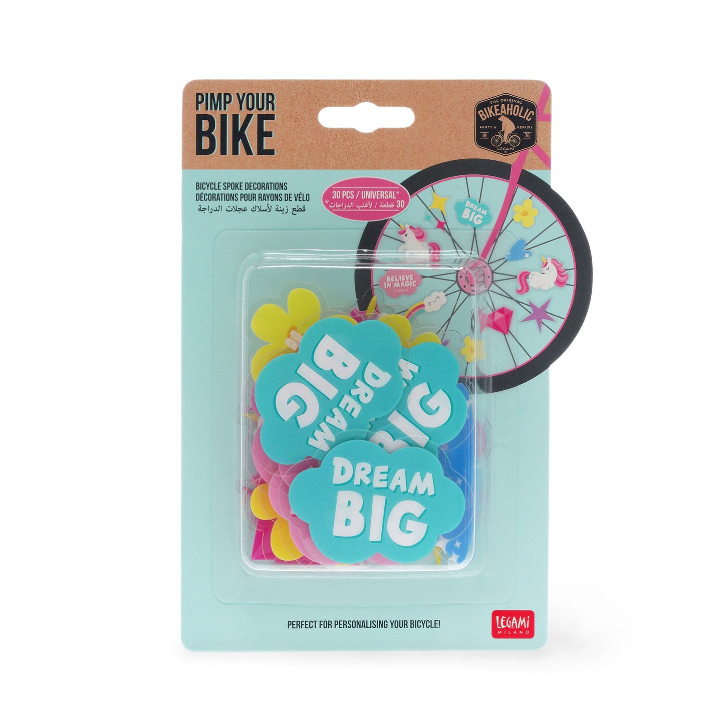 Set de 30 décorations pour rayons de vélo - LICORNE