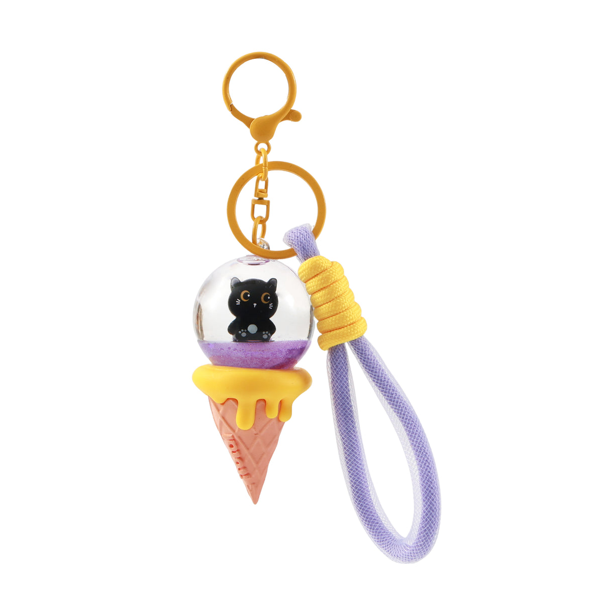 Porte clés Glace Chat noir