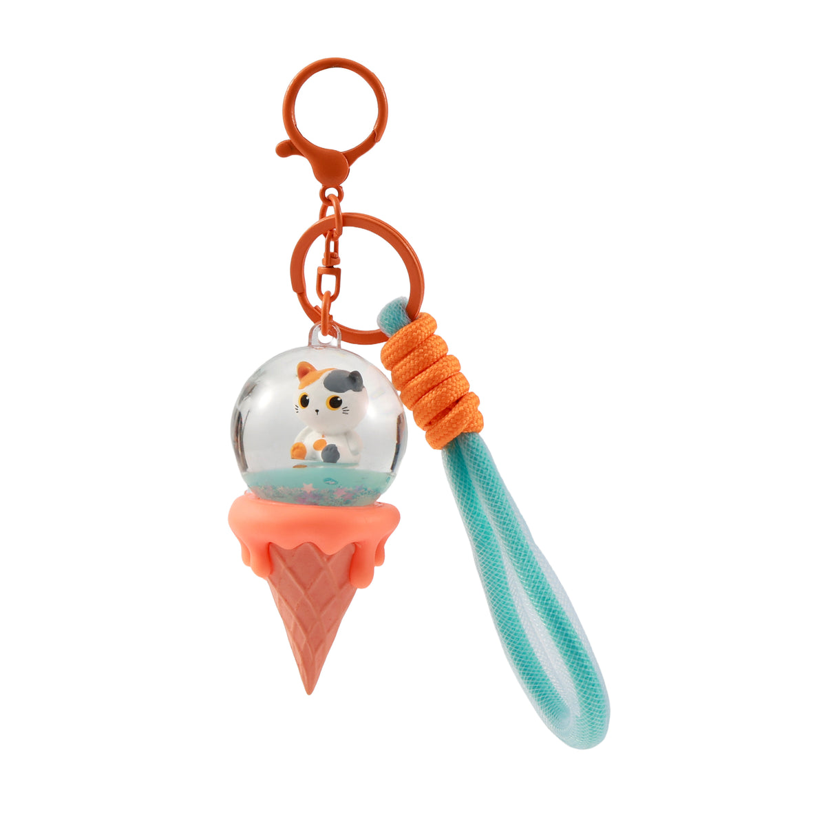 Porte clés Glace Chat tricolore