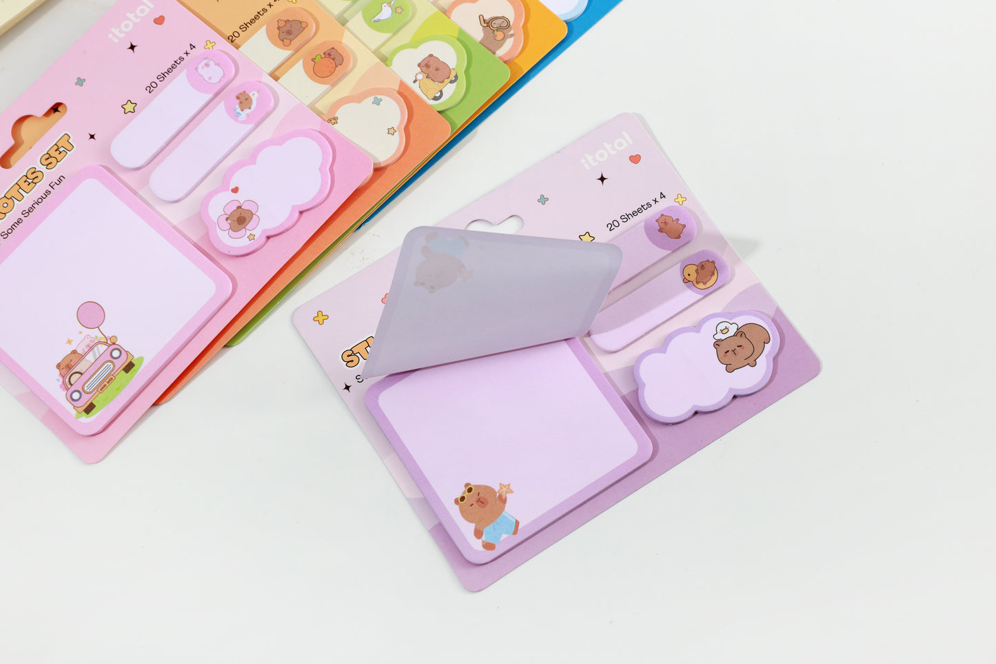 Set de Sticky notes Capybara - Divers modèles