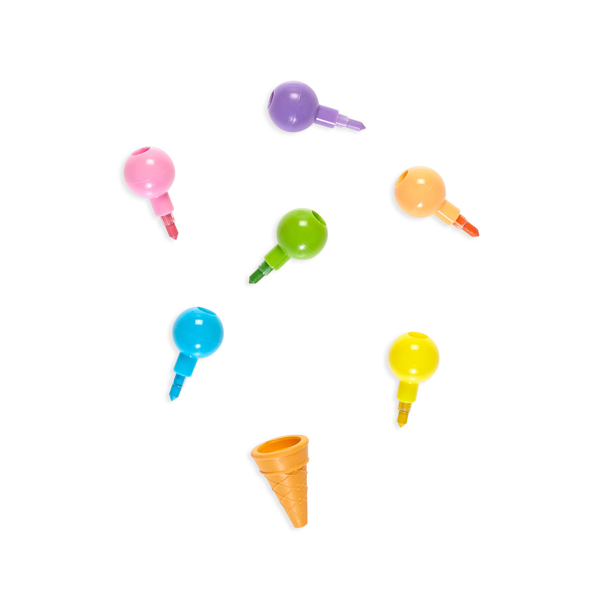 Crayons couleurs cône glacé